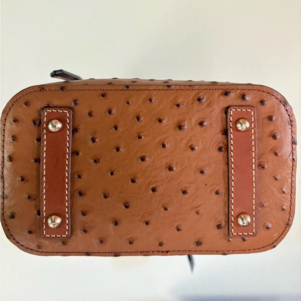 Dooney & Bourke Tan Ostrich-Embossed Crossbody Bag - Picture 5 of 8
